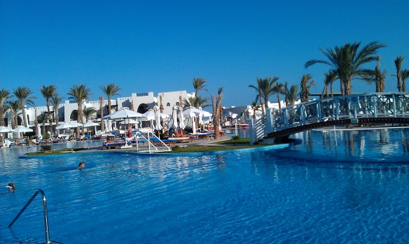 At the main pool - Hilton Marsa Alam Nubian Resort