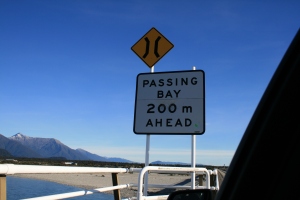 One lane highway bridge New Zealand